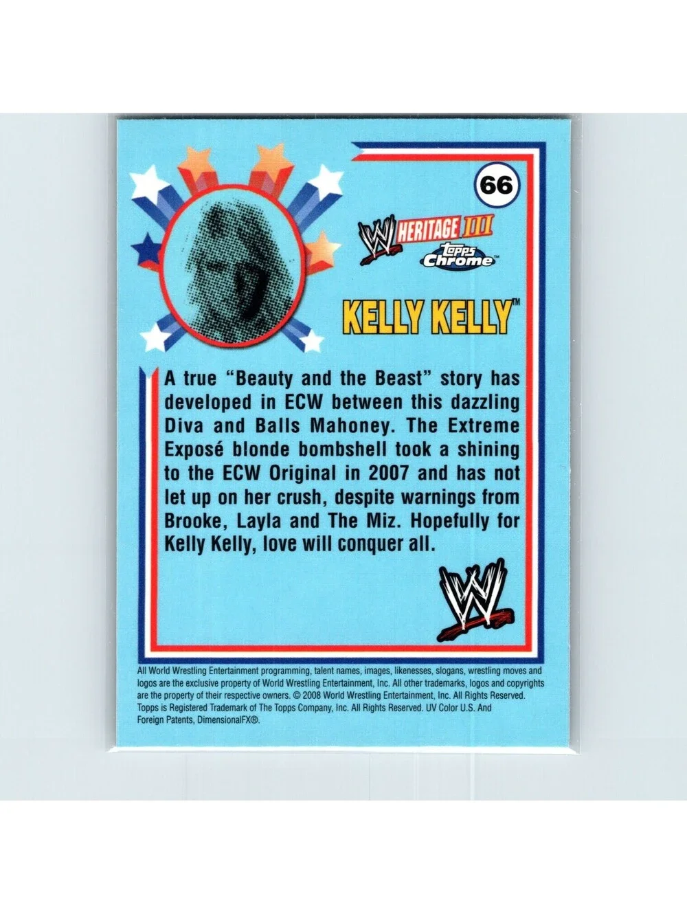 2008 Topps Chrome Heritage III WWE Kelly Kelly #66